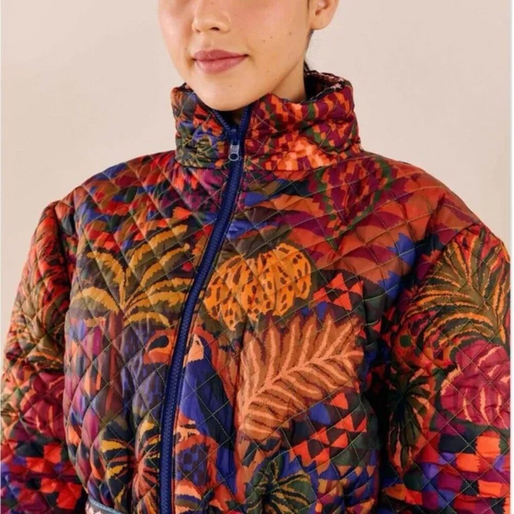 Farm Rio Mixed Patchwork Reversible Diamond Quilt… - image 7